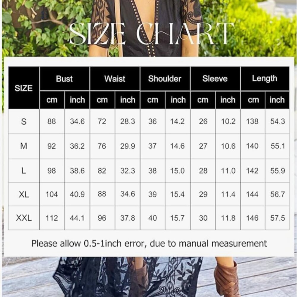 Eleter Womens Black Deep V-Neck Lace Romper Short Sleeve Long Dress-Size S - Picture 4 of 16